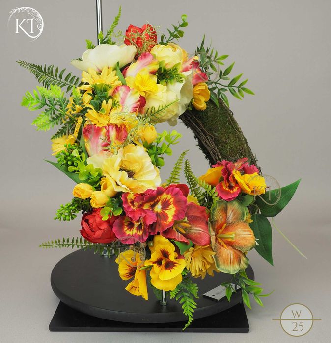 Wianek z faszyny z mchem, Stroik, Dekoracja