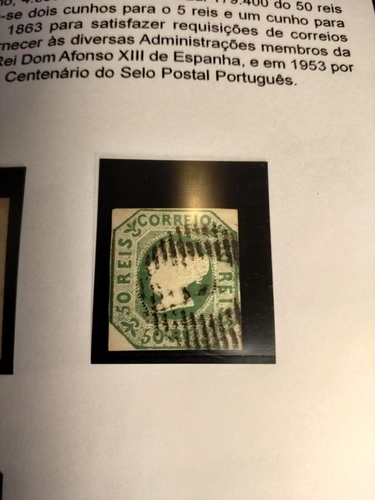 1853 - D. Maria ii - impressão relevo. Selos Portugal