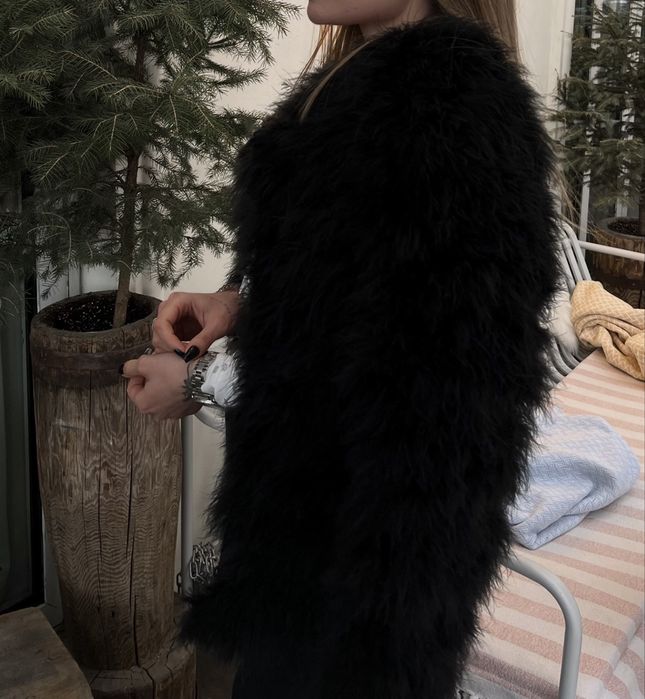 шубка натуральная страус