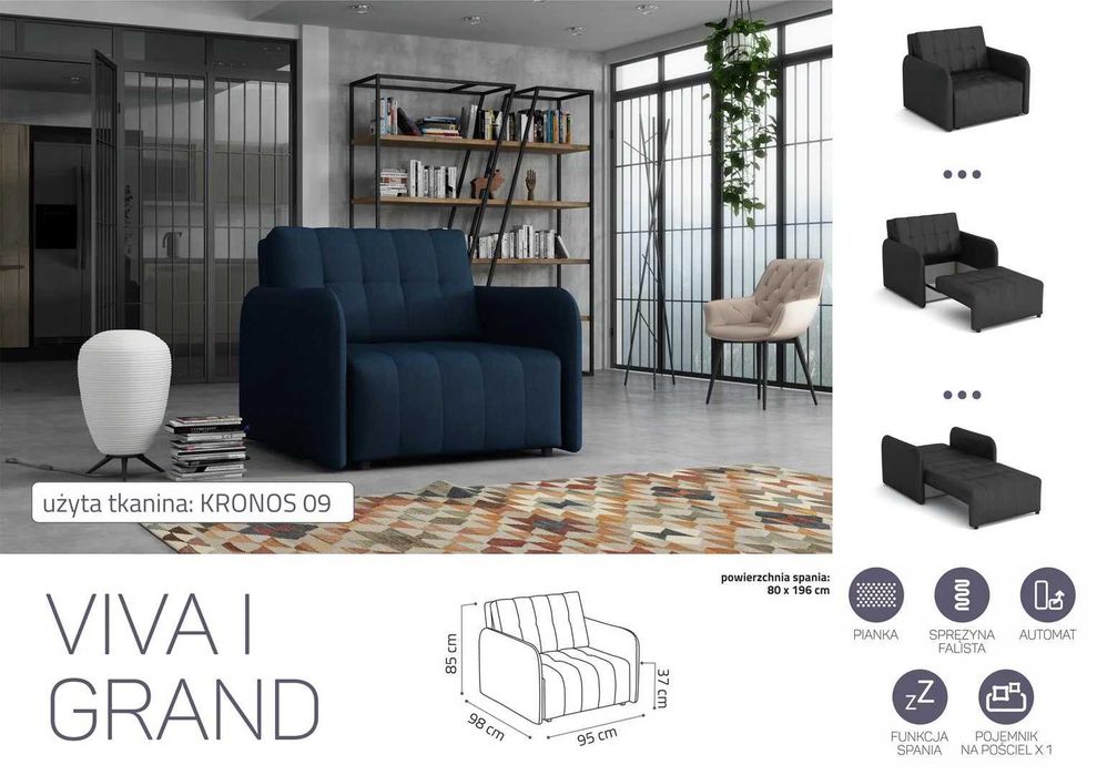Fotel z funkcją spania Sofa Viva I Grand
