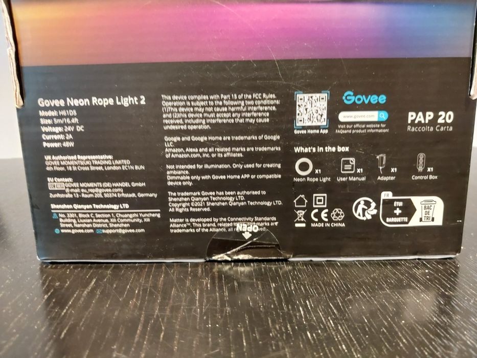 Taśma Led Gradient Govee Neon Rope Light 2 5 Metrów Jak Philips Hue