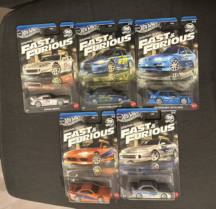 Sprzedam pelny set Hot Wheels silver series Fast and Furious