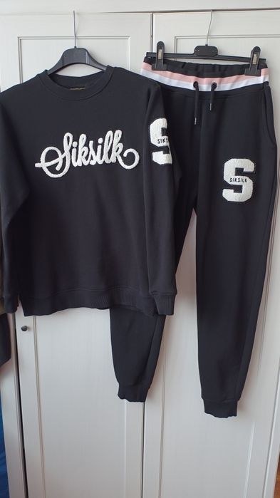Siksilk dresy dres kompletne czarny S