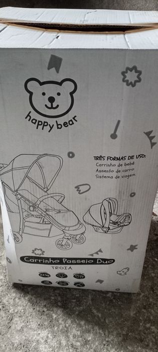 Carrinho de Bebé Duo Happy Bear TROIA + Ovo / Babycoque (Com Caixa)