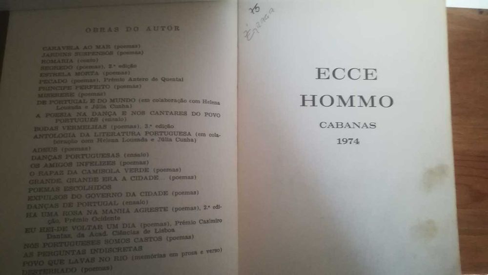 Ecce Homo - Cabanas 1974 - Pedro Homem de Mello