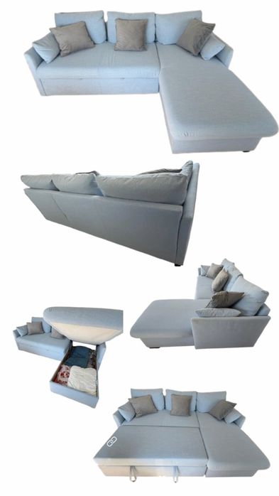 Sofa Chaise long Azul