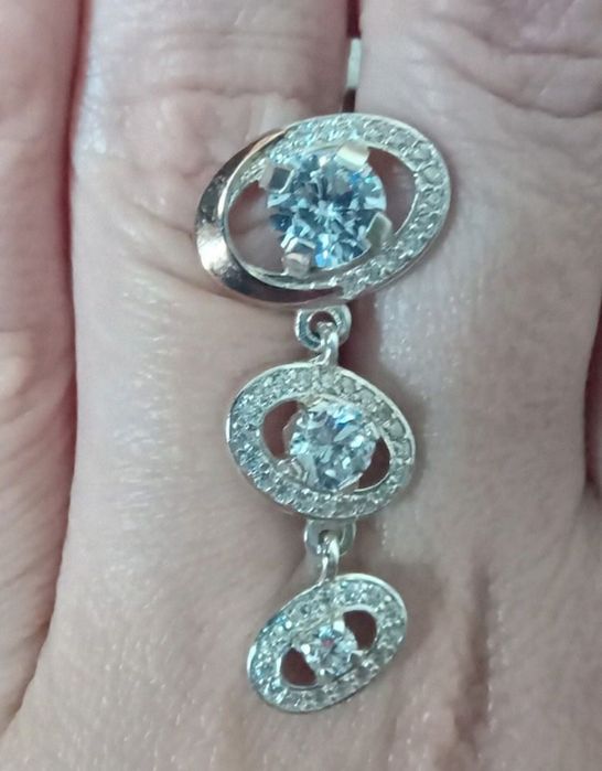 СЕРЬГИ серебро + золото