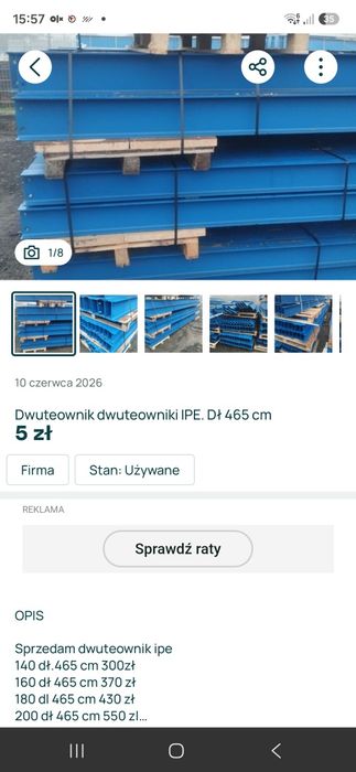 Dwuteownik stalowy
