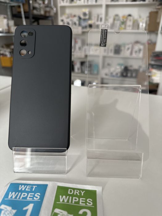 Szkło hartowane i etui czarne matt do SAMSUNG S20