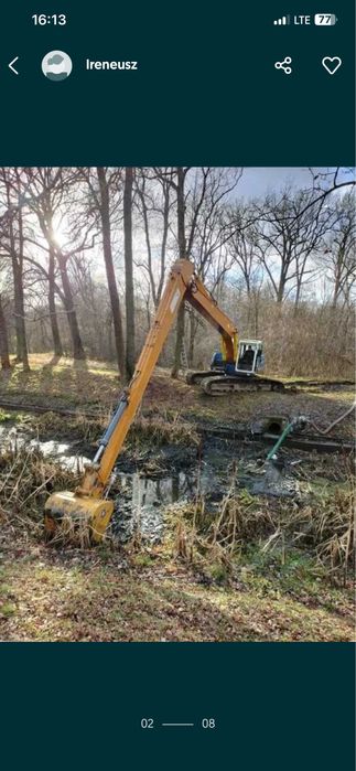 Czyszczenie odmulanie  Stawów Zbiorników KOPARKA LONG, REFULER