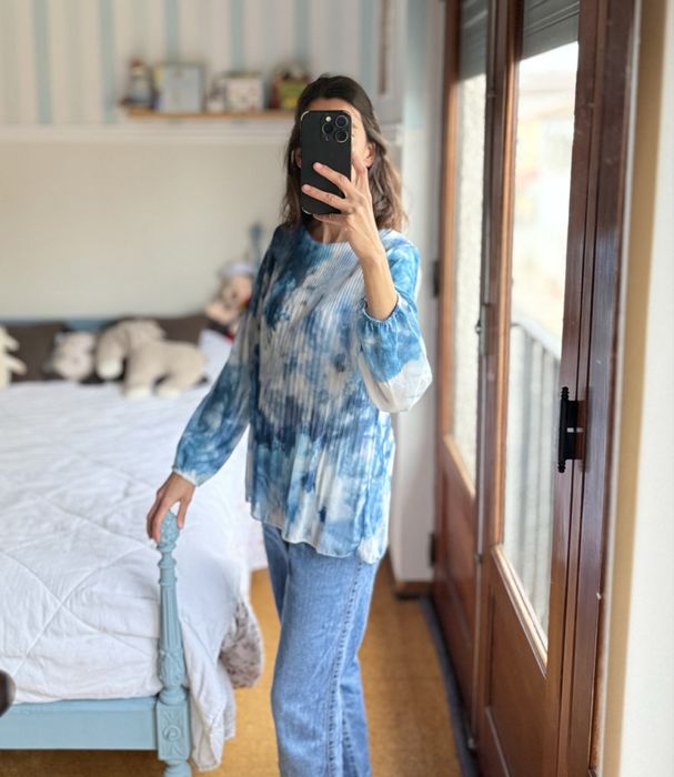 Blusa florida azul M/L