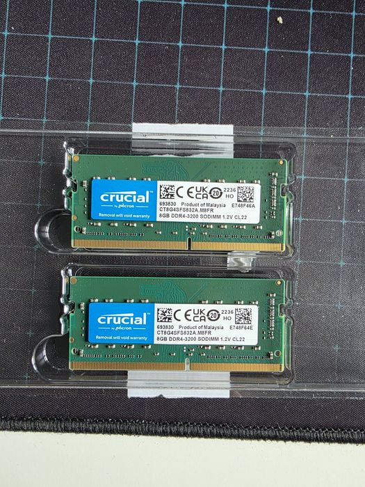 2x Crutial 8gb DDR4-3200 RAM