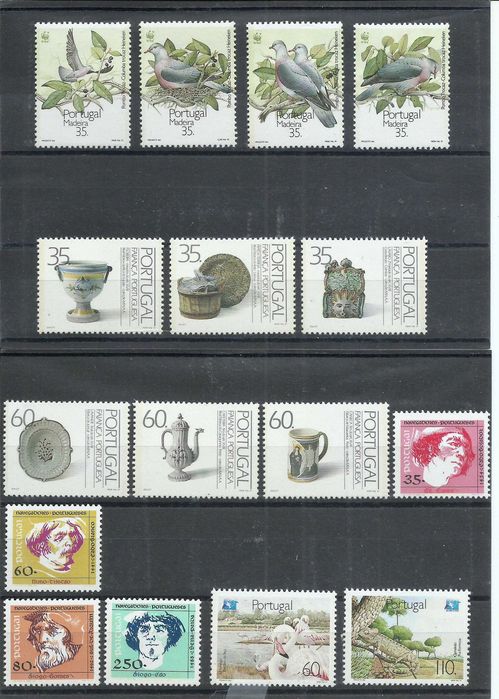 Selos portugueses – Ano de 1991 incompleto, 53 selos + 2 blocos
