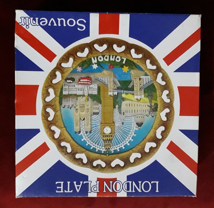 Londres: Prato Decorarivo em Cerâmica, novo na embalagem