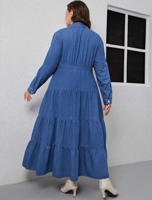 Джинсовое платье размер 3х на наш 56- 58 примерно