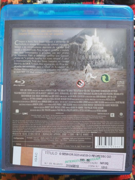 Trilogia Senhor Dos Aneis Bluray Edição Nacional