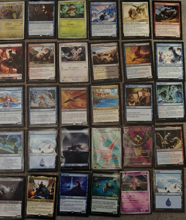 Cartas de Pokémon e Magic - raras