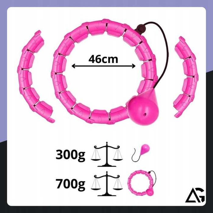 Hula hop z obciążeniem Smart Plus Size