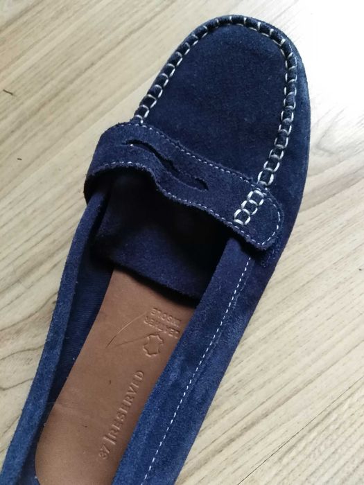 RESERVED. Skórzane mokasyny. Loafersy.