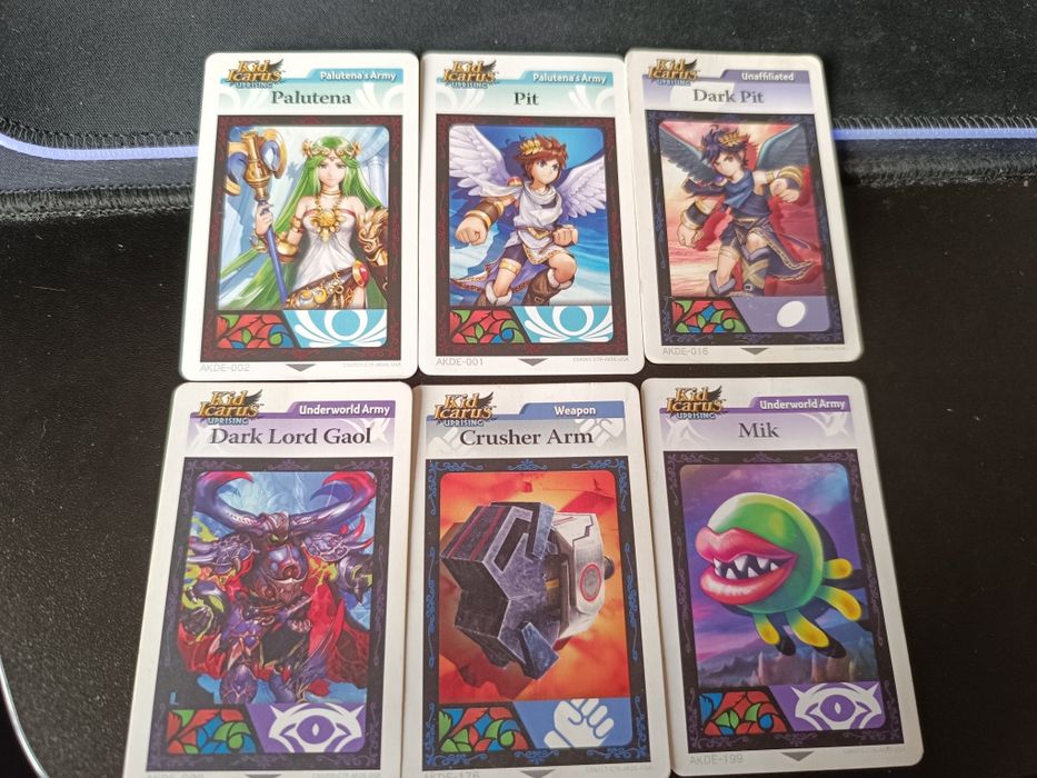 Cartas Kid Icarus e KingdomHearts