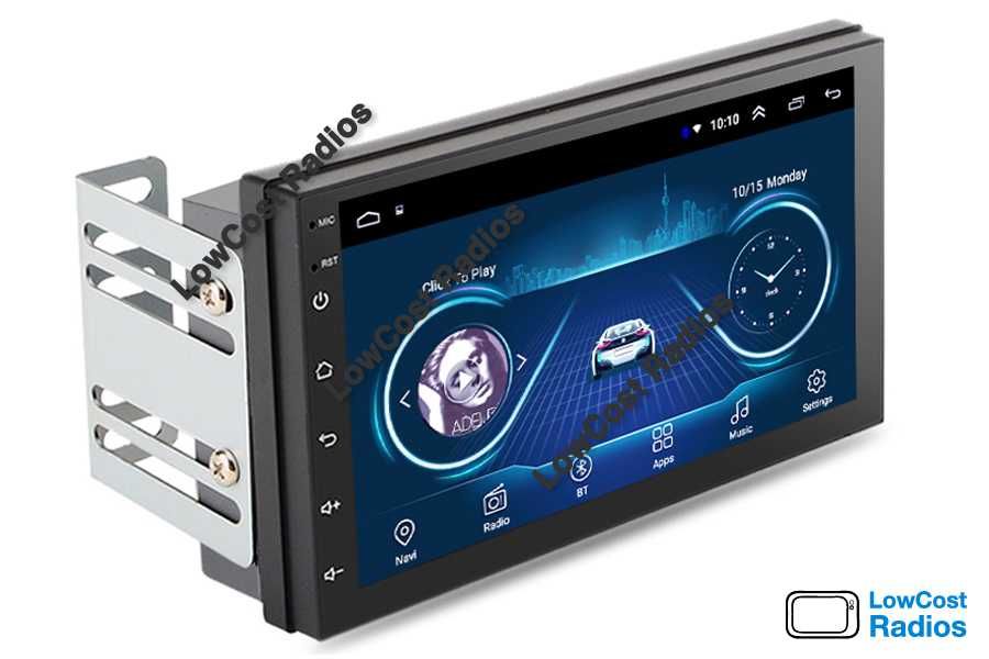 Rádio GPS 2DIN 7" Universal • ANDROID 15 • USB • Mãos livres • Ficha ISO | CARPLAY • ANDROID AUTO