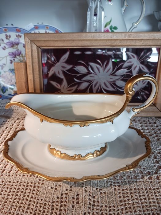 1930 Rosenthal Pompadour grube zlocenie serwis obiadowy