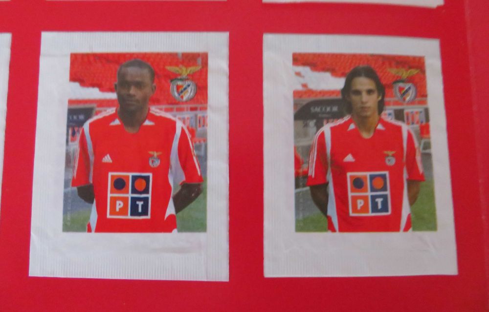 RARIDADE - Saquetas de açúcar com cromos (Plantel SLBenfica) 2005/06