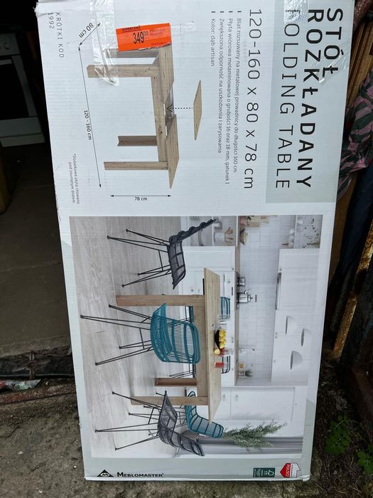 Stół drewniany ikea ingo z krzesłami drewnianymi lub metalowymi