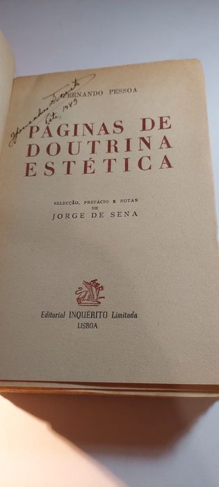 Páginas de Doutrina Estética - Fernando Pessoa (1ª edição, 1946)