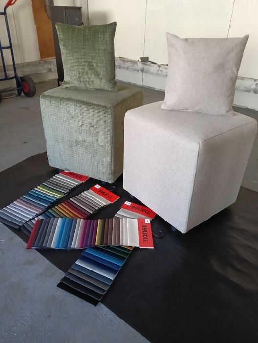 Pufa tapicerowana z poduszką w kpl na zamówienie!