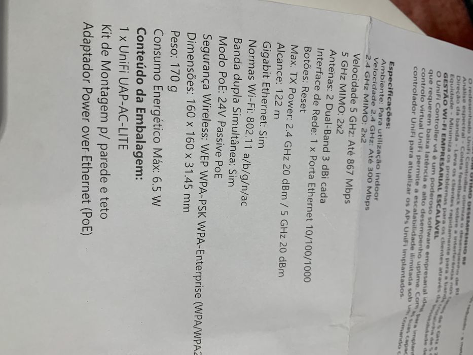 UniFi AP AC Lite novo