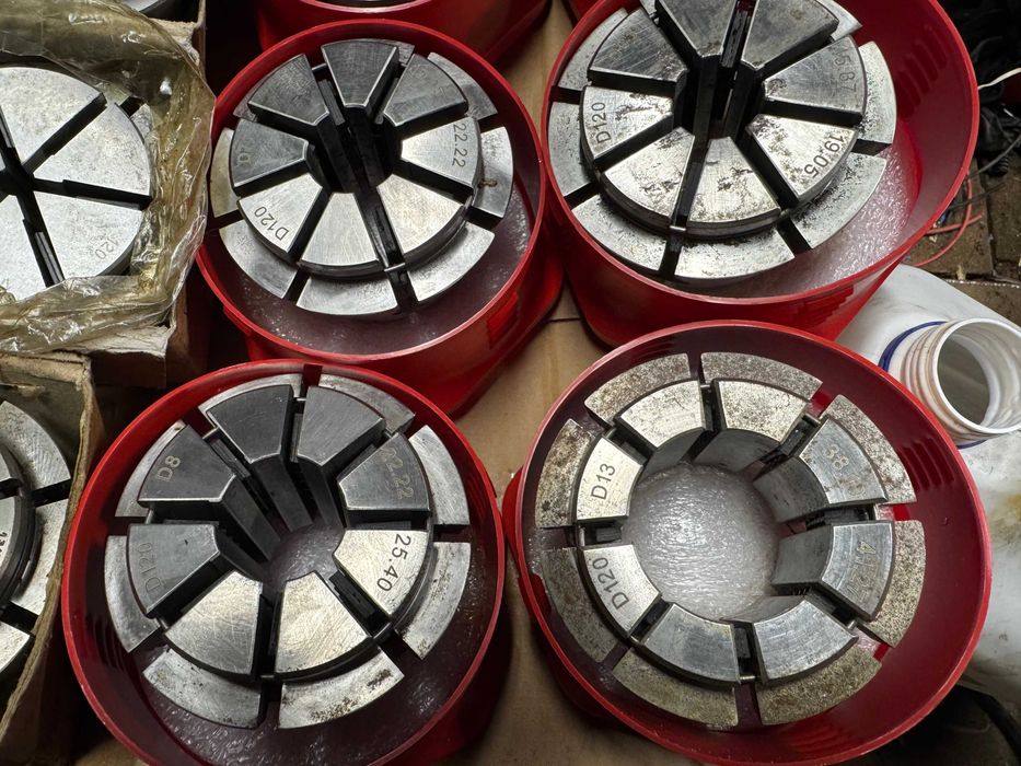Tuleje zaciskowe D120 do CNC różne średnice