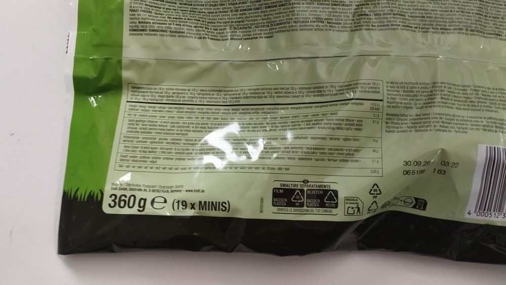 Żelki trolli jak Haribo mini party 19 paczek 360 g mix