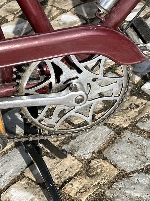 Antiga bicicleta pasteleira inglesa raleigh anos 50 original alavanca