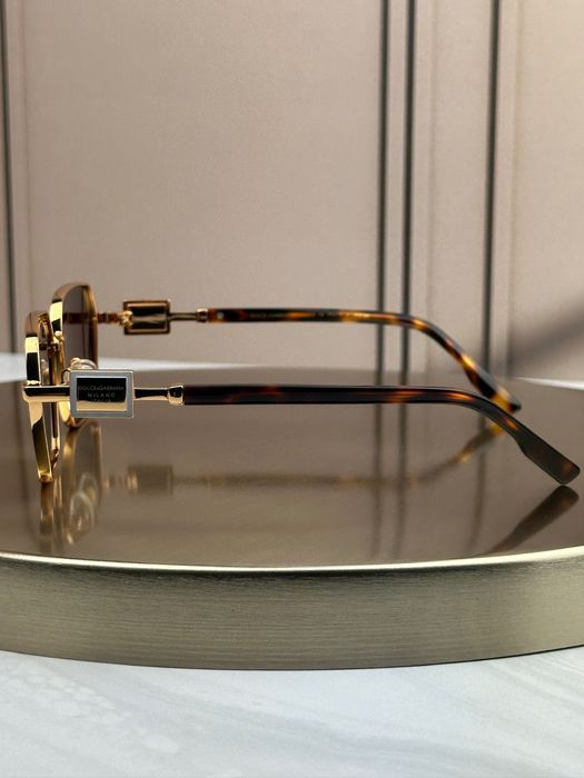 Сонцезахисні окуляри Dolce & Gabbana DG2316 золоті прямокутні чоловічі оригінал