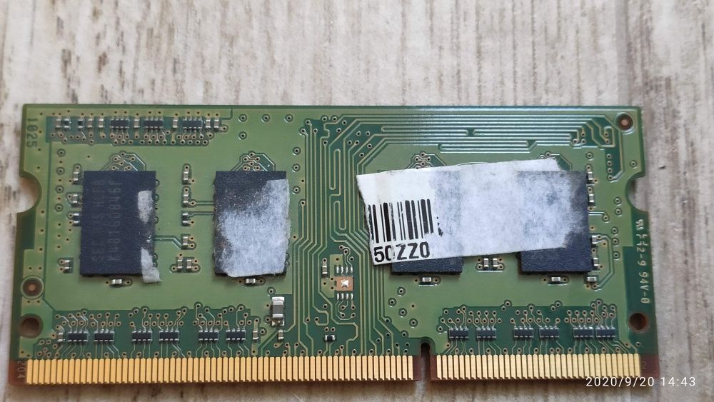 Оперативная память SO-Dimm Samsung DDR3 1gb PC3-8500S-07-10-ZZZ