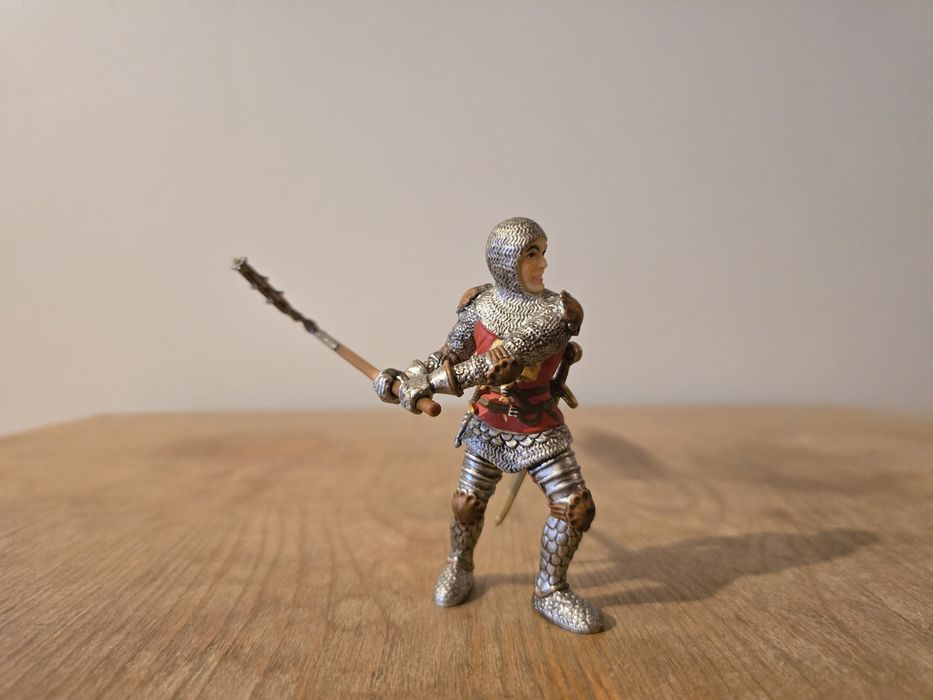 Schleich rycerz herbu Lilia z cepem figurka model wycofany z 2003 r.