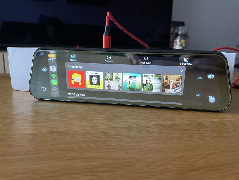 Wideorejestrator 4K lusterko Android auto/ CarPlay kamera/Yanosik