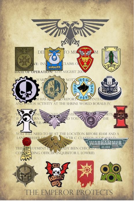 Колекційні металеві значки та піни Ворхамер Warhammer 40000 Подарунок
