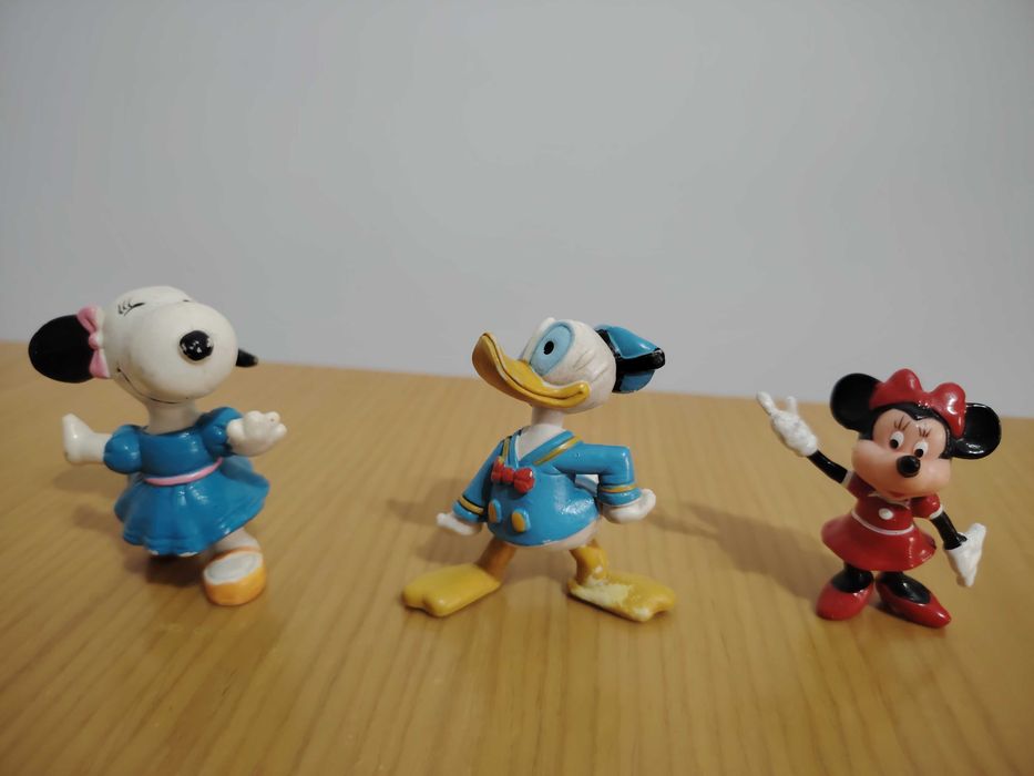 Bonecos PVC Pato Donald, Minnie e Snoopy