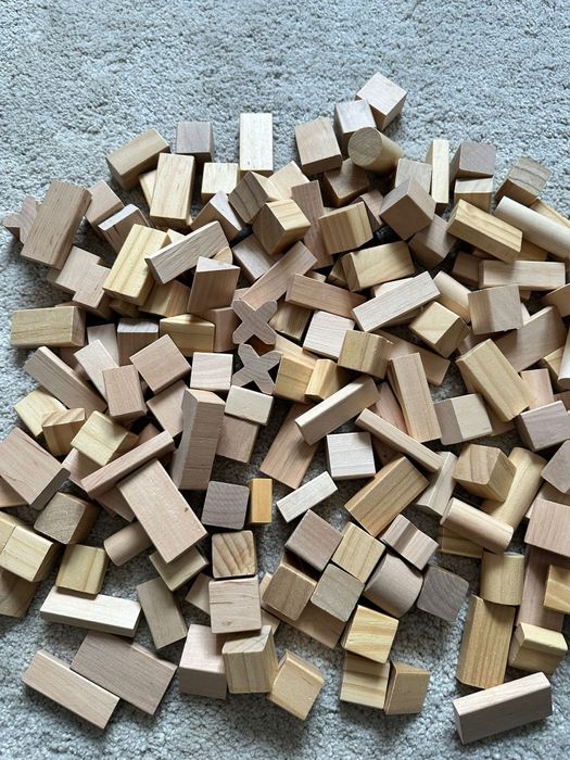 Klocki drewniane 150 sztuk