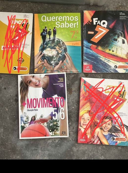 Livros escolares vários anos