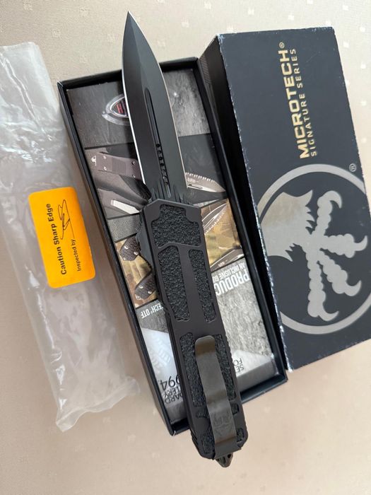 Microtech Scarab II D/E Shadow - Signature Series Stan idealny Komplet