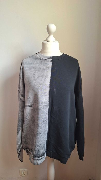 Bluza damska czarno-biała oversize  Cropp roz L goth alterantive