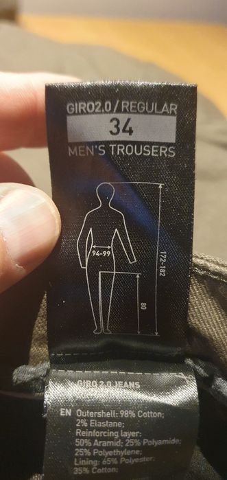 Spodnie motocyklowe bojówki Shima Giro rozm. 54