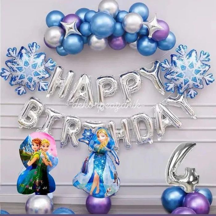 Фотозона холодное сердце Анна Эльза для девочки на день рождения годик