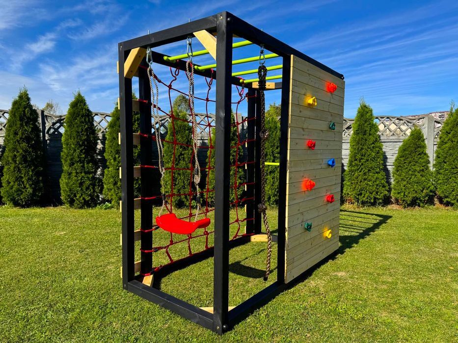 Drewniany Plac Zabaw do ogrodu - PROMOCJA - LUPO- Domek - Huśtawka