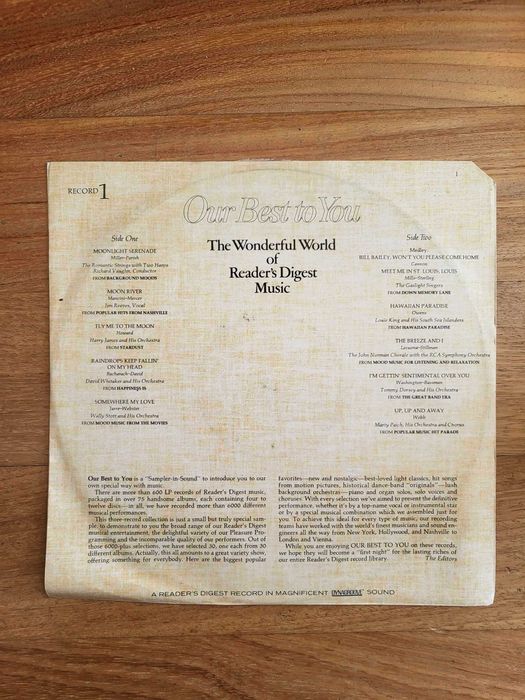 Discos Vinil | "Our Best to You", The Wonderful World Reader's Digest