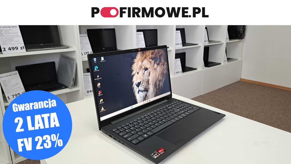 Fabrycznie nowy, biurowy Lenovo V15 G4 AMN 15,6" Ryzen 5 16GB 512SSD Full HD Windows 11 Gwarancja Faktura Pełen Komplet