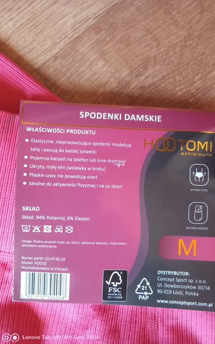 Spodenki damskie sportowe r.M